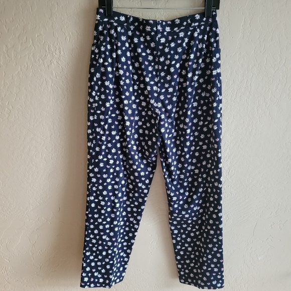 Koret Petites Navy Floral Pant Suit size 8 Petite - Picture 6 of 10